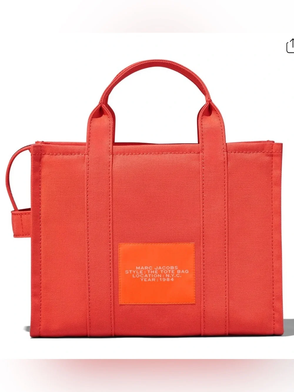 NWT Marc Jacobs The Canvas Medium Tote Bag in Electric Orange